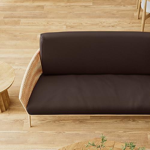 Magshion Futon Cover Washable Zippered Sofa Furniture Bed Mattress Covers Armless Couch Slipcover Protector Twin Size 39"x75"x6" Coffee Magshion