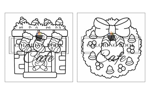 Cozy Christmas: Cute and Cozy Coloring Book for Adults & Teens Featuring Easy and Bold Christmas Designs WoodArtSupply