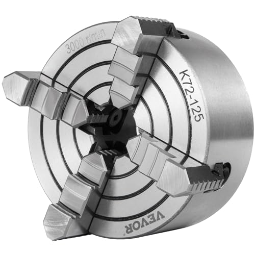Vevor K72-125 Lathe Chuck 5 Inch 4-Jaw,Lathe Chuck Independent Reversible Jaw,Metal Lathe Chuck Turning Machine Accessories,for Lathes Machine - Amazon.com VEVOR
