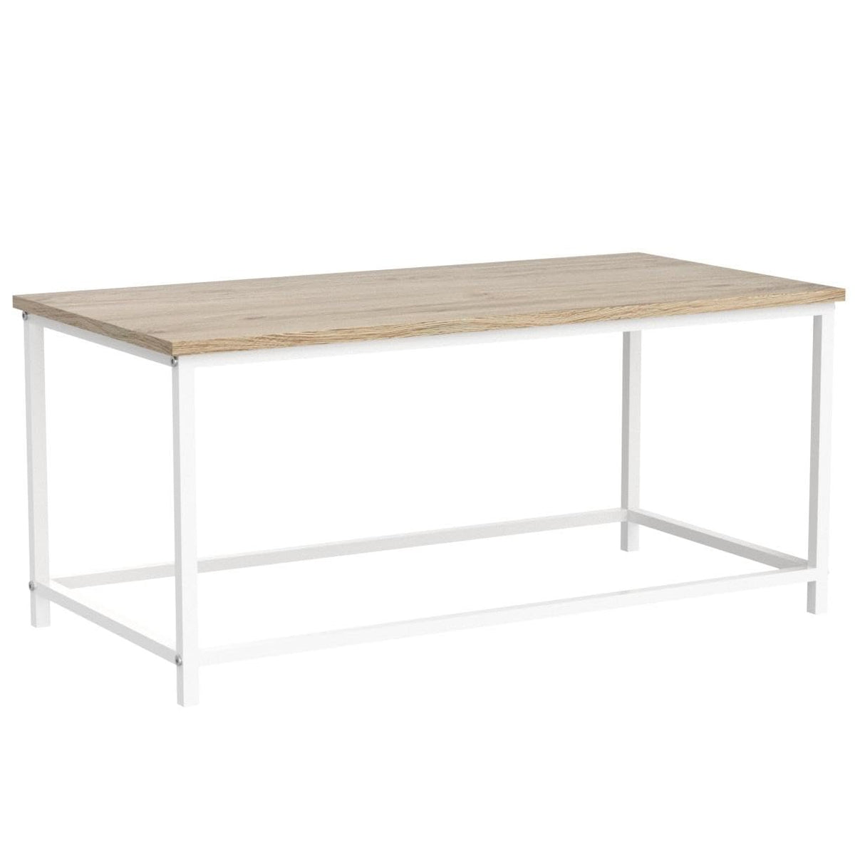 SAYGOER Coffee Table Simple Modern Coffee Tables Open Design Rectangular Minimalist Center Table for Living Room Home Office, Easy Assembly, 39.37 x 19.69 x 17.72, OAK White SAYGOER