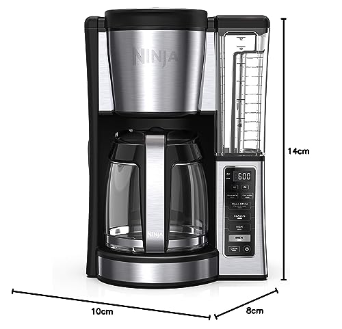 Ninja 12-Cup Programmable Coffee Brewer, 2 Brew Styles, Adjustable Warm Plate, 60oz Water Reservoir, Delay Brew - Black/Stainless Steel Ninja