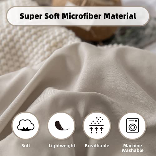 weigelia King Size Comforter Set 7 Pieces Oatmeal Comforter Set King Bed in a Bag Soft Fluffy Bedding Comforter with Sheets, Pillow Shams and Pillowcases for All Season weigelia