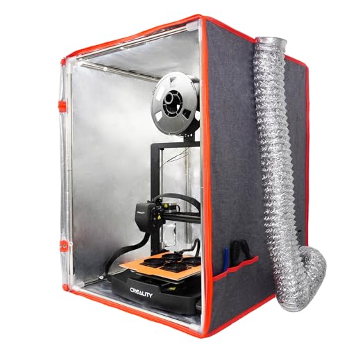 Upgraded Dual-Placement 3D Printer Enclosure Small Grow Tent with Smart Control Ventilation Fan Exhaust kit Compatible with BambuLab A1,A1 Mini, Ender 3 V3 SE/KE Protective Cover Tent DORUNDEA