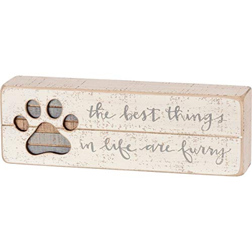 Primitives by Kathy 38231 Hand-Lettered Slat Box Sign, Best Things In Life Primitives by Kathy