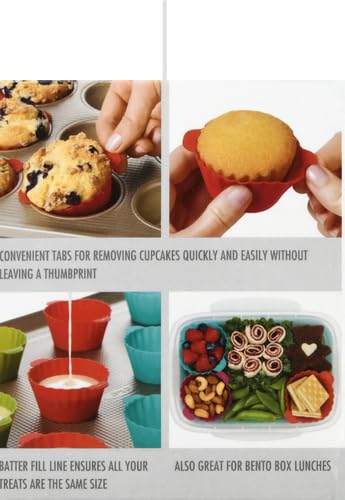 OXO Good Grips Silicone Baking Cups, Multicolor 3 oz.(Pack of 12) OXO