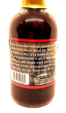 Stockyards BBQ Sauce | Bold And Tangy! | Our Take On a Old School Kansas City Style BBQ Sauce! | Gold Medal SCOVIE AWARD Winner! | Just Sweet Enough! | Great on Chopped Brisket and Pulled Pork | Great as a basting Mop also! | Your Family will be asking fo Elk Creek Bar-B-Q Co.