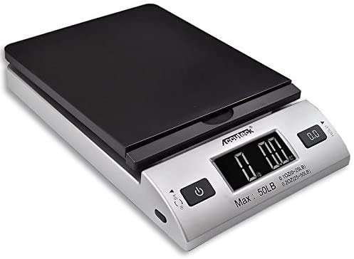 ACCUTECK All-in-1 Series W-8250-50bs A-Pt 50 Digital Shipping Postal Scale with Ac Adapter, Silver ACCUTECK