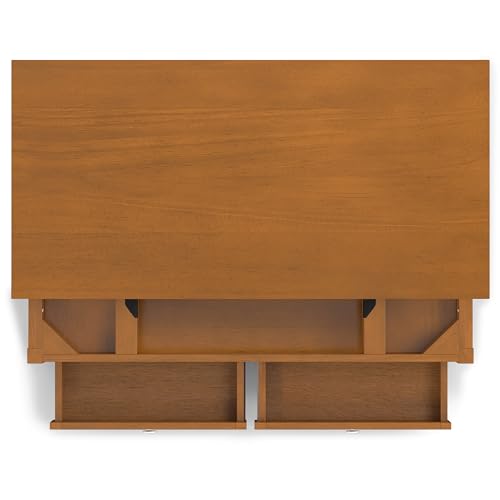 SIMPLIHOME Warm Shaker SOLID WOOD Wide Rectangle Transitional Lift Top Coffee Table for The Living Family Room, 48 inch, Light Golden Brown SIMPLIHOME