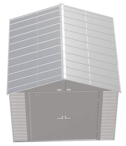 Arrow Sheds 8' x 8' Outdoor Steel Storage Shed, Light Grey Arrow