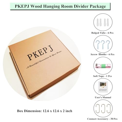 PKEPJ Hanging Room Divider Panels,10 Pieces Hanging Room Partition Wall Dividers Wood-Plastic Panel Screen DIY Room Office Home Decoration (White15) PKEPJ