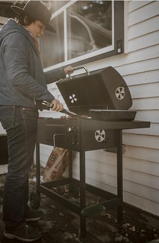 Gas One Charcoal Grill – 24-inch BBQ Charcoal Grill – Charcoal Smoker with Multiple Tier Heat Control – Outdoor Grill for Camping, Picnic, Patio, Backyard Barbecue, Outdoor Cooking Gas One