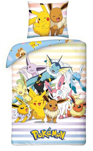 Pokémon Characters Single Cotton Duvet Cover Set - European Size Halantex