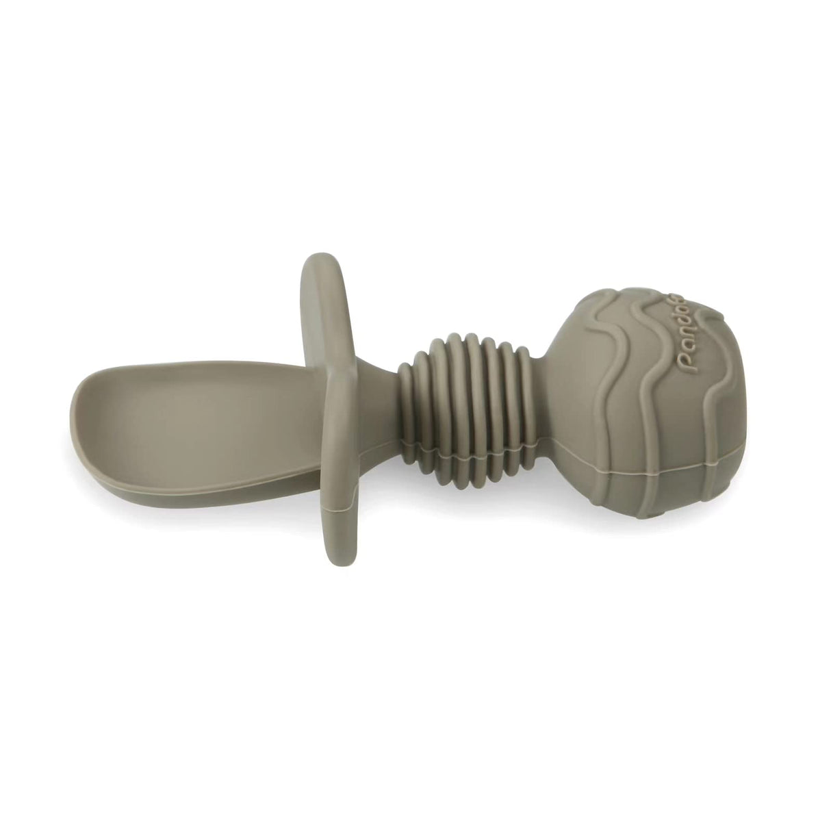 PandaEar 6 Pack Silicone Baby Spoons and Fork Feeding Set- Anti-Choke First Self Feeding Utensils for Baby Led Weaning Ages 3 Months (Tan,Walnut&Grey) PandaEar