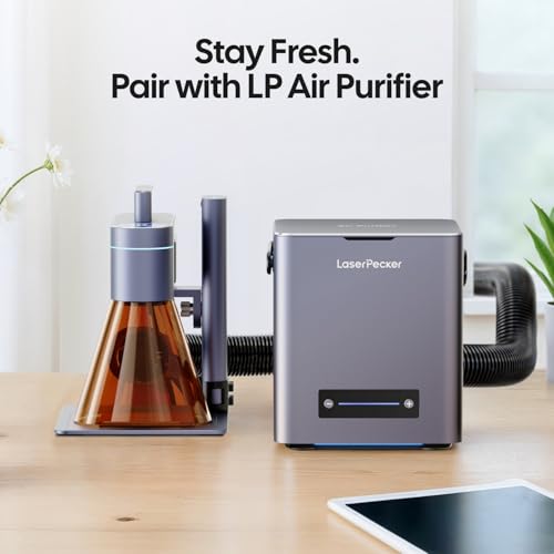 LaserPecker LP4 (Ultimate), 10W Diode + 2W IR Dual Laser Engraver Machine 4000mm/s Ultra Fast Speed Handheld Laser Engraving & Cutting Machine - with Air Purifier + Slide Extension + Rotary Extension LaserPecker