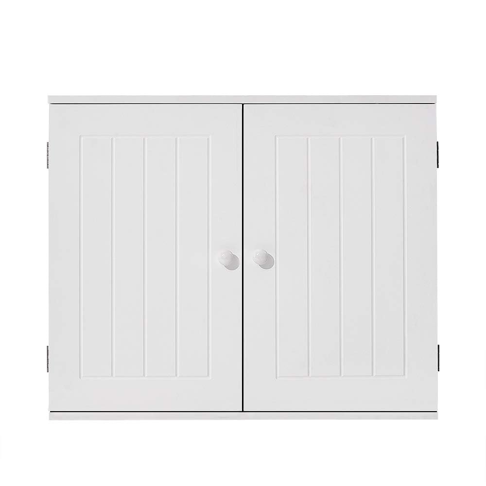 Panana Wall Mounted Cabinet, 2 Doors, Adjustable Shelf, White, 60cm x 15cm x 50cm, Modern Style, Bathroom & Kitchen Panana
