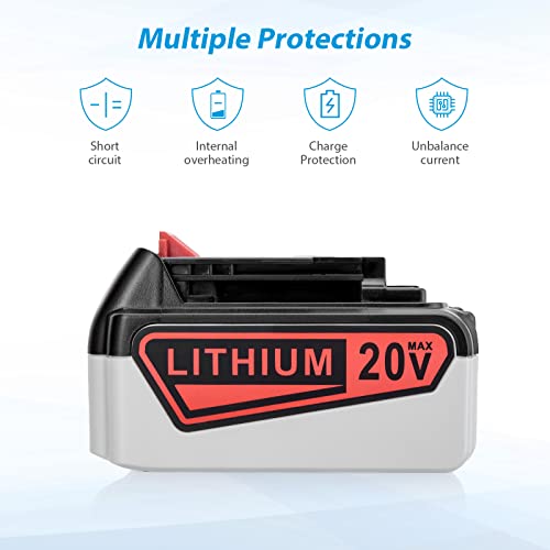Powerextra 20V 7.0Ah Replacement Battery for Black and Decker 20V Cordless Power Tool 20 Volt MAX Lithium Ion Battery LBXR20 LB20 LBX20 LBXR2020-OPE LBXR20B-2 LB2X4020 Powerextra