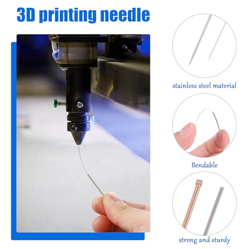 3D Printer Nozzle Cleaning Needles, 10 Sizes 3D Printer Cleaning Tools Kit Stainless Steel Nozzle Cleaning Needles 3D Printer Cleaner Accessories (Diameter 0.15/0.2/0.25/0.3/0.35/0.4/0.5/0.6/0.8/1 MM) Mozeat Lens