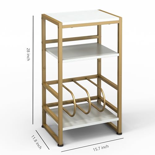 ZEXVIDA Record Player Stand,3-Tier Record Player Table with U-Shaped Vinyl Storage Up to 120 Albums,28" H End Table Turntable Stand with Storage,Record Table Vinyl for Living Room Bedroom ZEXVIDA