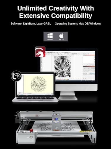 LASER TREE Laser Engraver, 30W Output Power Laser Engraver Machine with Air Assist Pump, High Precision Laser Cutter and Engraver for Wood and Metal, Paper, Acrylic, Glass, Leather etc LASER TREE