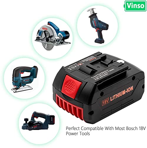 sypousy Bosch 18V Battery, BAT609 Battery,18V Bosch Replacement Battery,5000mAh Lithium Battery for BAT610G BAT618G BAT619 BAT621 BAT620 Cordless Power Tool Battery (1) sypousy