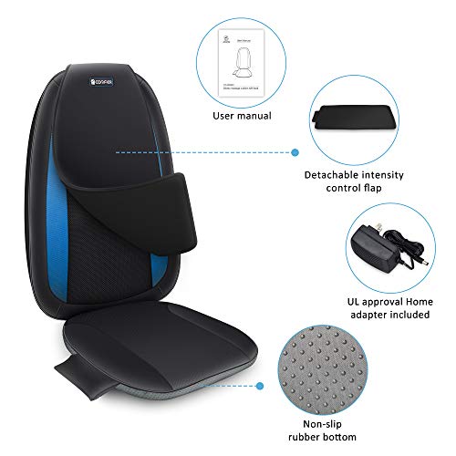 COMFIER Shiatsu Back Massager with Heat,Deep Tissue Kneading Massage Seat Cushion,Massage Chair Pad for Full Back,Body Massager for Home or Office Chair use, COMFIER