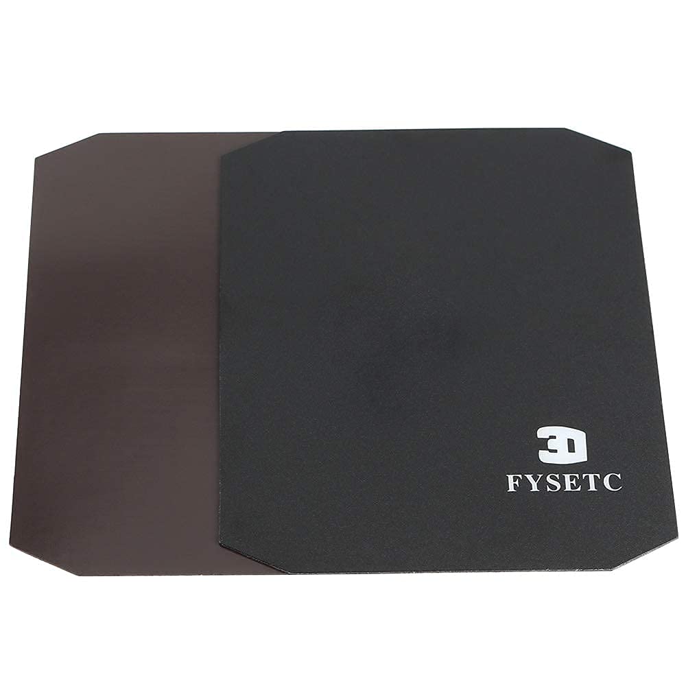 FYSETC 3D Printer Upgrade Magletic Build Surface 160X130 mm/ 6.2X5.1inch 2 in 1 Flexible Hotbed Build Plate with Adhesive Backing for Monopri Select Mini V2/ V1/ Pro/V3/ Malyan M200 FYSETC