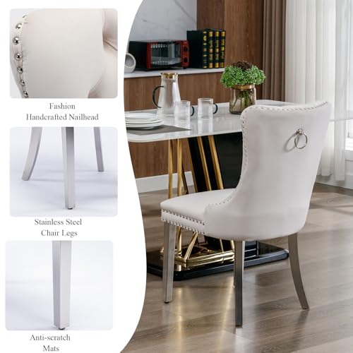 HomVent Extendable Dining Table Set for 6 with Chairs, Modern Kitchen & Dining Room Tables Sets for 4-10, 6 Person Dinner Tables Sets, Space Saving 63"-78.7" Expandable Wooden Dinette Sets HomVent