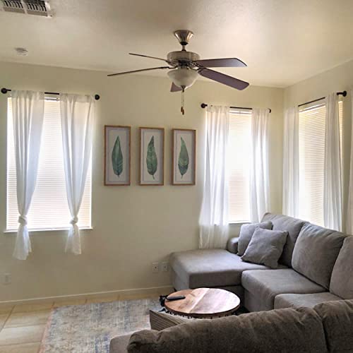 Zeerobee Curtain Rods for Windows 48 to 84, 1 Inch Industrial Curtain Rod, Wrap Around Black Curtain Rods, Indoor/Outdoor Curtain Rod, Room Divider Curtain Rod, Adjustable Curtain Rod, 48-86" zeerobee