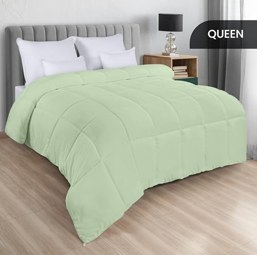 Utopia Bedding Comforters Queen Size, All Season Duvet Insert, Down Alternative Box Stitched Bed Comforter with Corner Tabs, Machine Washable (Sage Green) Utopia Bedding