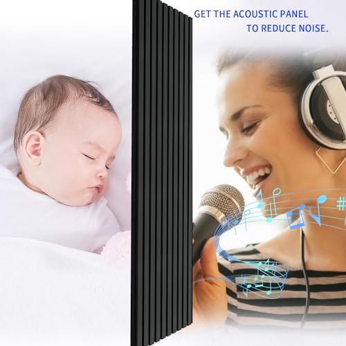 Luxdecor Two Acoustic Wood Wall Slat Panels with Veneer-Decorative Soundproof Wall Panels | Real Natural Oak Wood | 47.24” x 23.62” Each | Soundproof Panels | Wood Finish Wall Panels 0.82" Depth Luxdecor