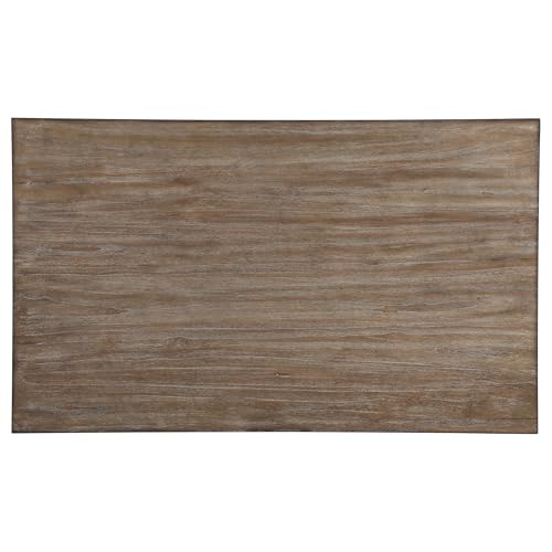 Coaster Home Furnishings - Fortress - Wood - 7-Piece Rectangular Dining Table Set – Farmhouse Style with Double-Cross Back Armless Side Chairs - Dining Room - Vintage White, Chestnut Brown - 190721 Coaster Fine Furniture