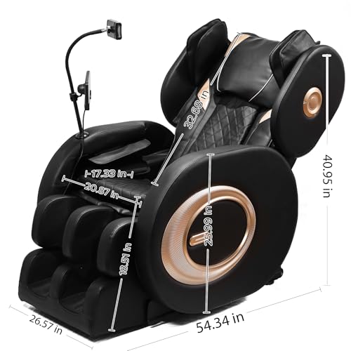 HomJoones 2026 Massage Chair for Full Body 4D Zero Gravity, with Heat Therapy, SL-Track Shiatsu Foot Rollers, Yoga Stretch, Heating Function, for Home Office Use (Model 4) HomJoones