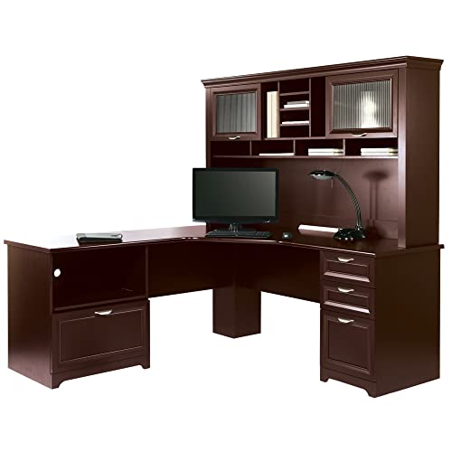 Realspace® Magellan Performance 71"W L-Shape Corner Desk, Cherry Realspace