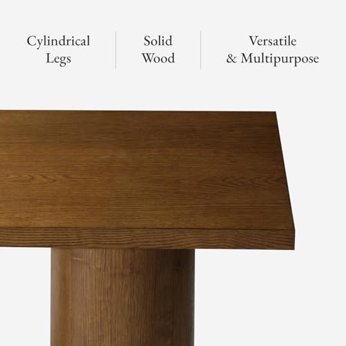 Maven Lane Lana Contemporary Rectangular Accent Console Table for Small Spaces and Front Door Entrance Hallway in Refined Brown Finish Maven Lane