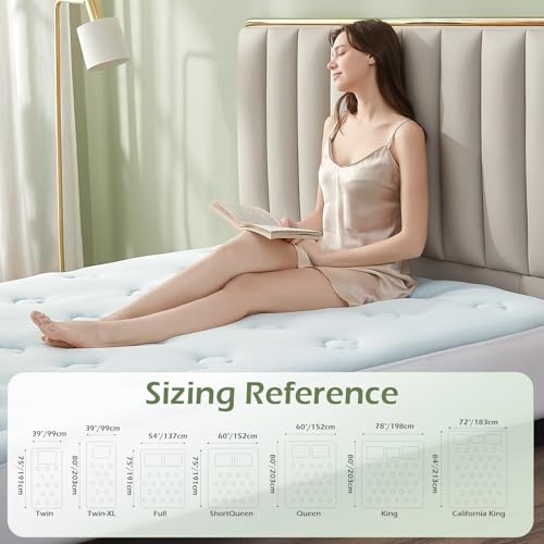 Hansleep Full Size Memory Foam Mattress Pad Topper, Full Foam Mattress Topper Viscose Derived from Bamboo, Full Bed Mattress Pad Cover for Back Pain Relief, 78" x 80", White Hansleep