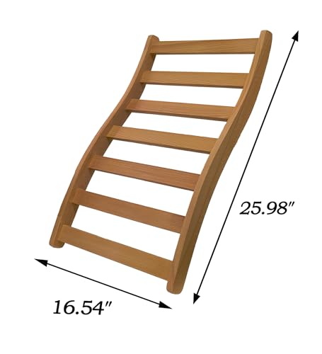 LTCCDSS 1PCS Sauna Backrest Red Cedar Canadian | S-Shape Design - Slip-Resistant - Non-Toxic - Comfortable - Sauna Accessories Kit Apply to Barrel or Infrared Sauna (25.98 in * 16.54in) LTCCDSS
