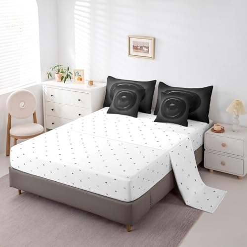 Feelyou Twin Size Speaker Comforter Set, 7 Pieces Lightweight Cool Minimalist Bedding Sets, 3D Pattern Bed in a Bag with Comforter, Sheets, Pillowcases & Shams Feelyou
