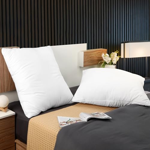 Utopia Bedding 28x28 Pillow Inserts, Set of 2, White – Indoor Decorative Throw Pillows for Bed, Sofa & Couch – Soft, Supportive & Fluffy Cushion Inserts Utopia Bedding