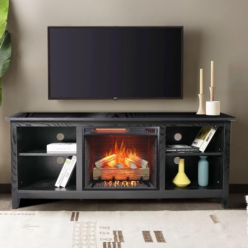Innoflame 23" Realistic Electric Fireplace Insert with Remote Control - 4-Color Adjustable Flames, 9H Timer, Low Noise, Overheat Protection, 1500W (23"x19.7") Innoflame