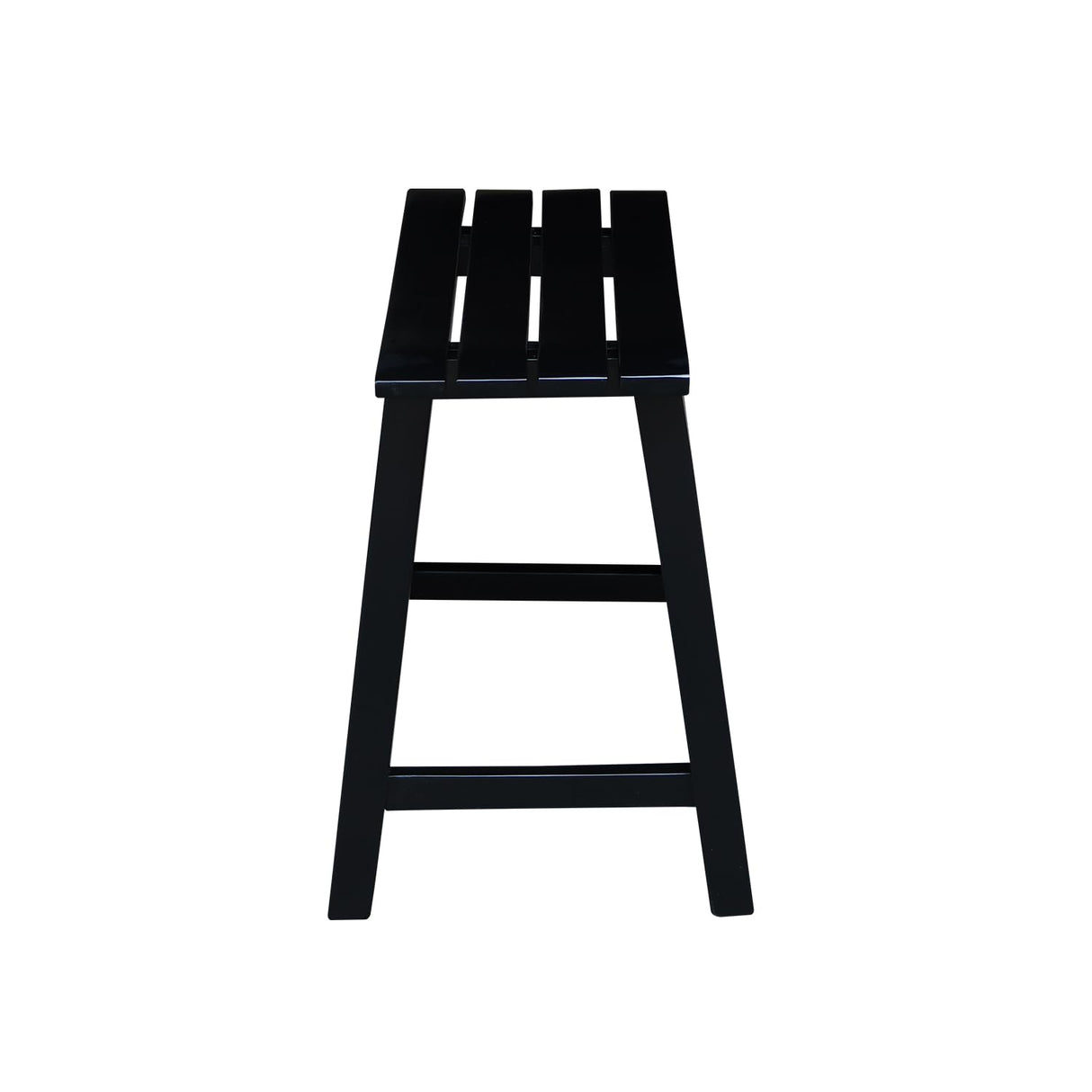 IC International Concepts International Concepts Slat, 18-Inch Seat Height, Black Stool IC International Concepts