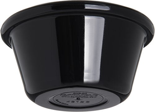 Carlisle FoodService Products 4312303 SAN Smooth Fluted Ramekin, 3 oz Capacity, 1.43" Height, Black (Case of 48) Carlisle FoodService Products