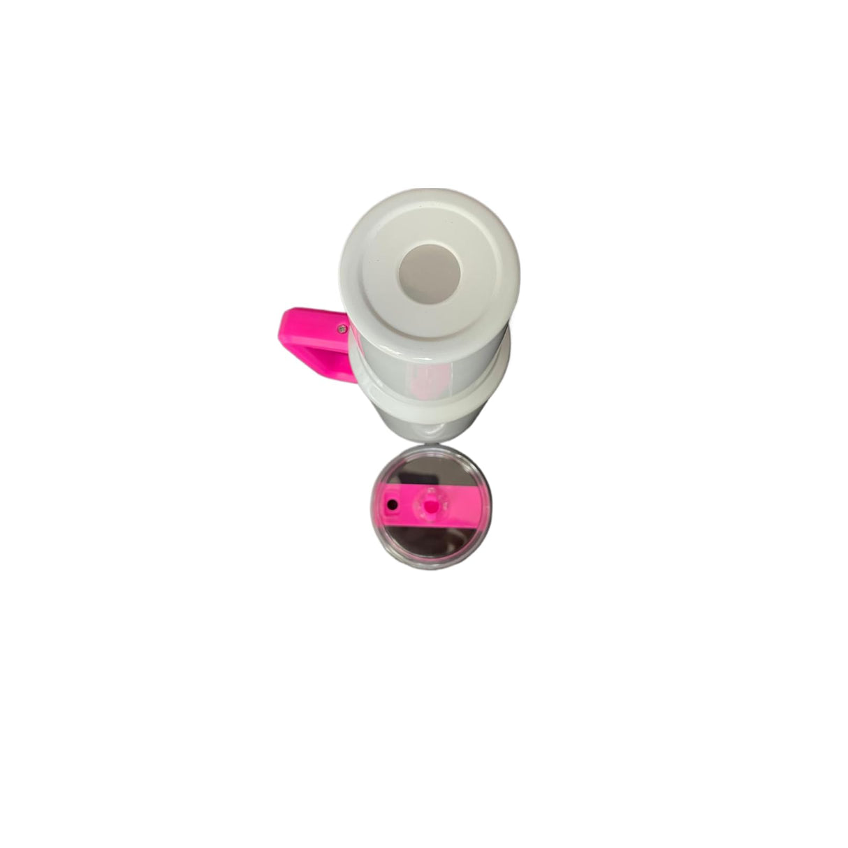 Kusum51 Premium 40 oz Insulated Stainless Steel Sublimation Tumblers with Lids and Colorful Handles - Perfect for Hot or Cold Drinks, Vacuum Sealed, Double-Walled, BPA-Free, Ideal for Gifting (Pink) Kusum51