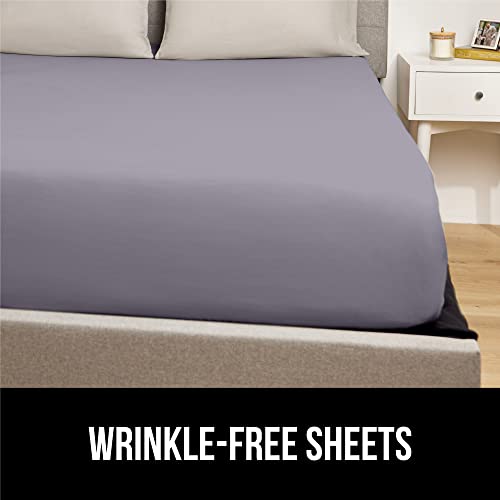 GORILLA GRIP Patent Pending Bed Sheet Holders, Adjustable Elastic Fasteners with Metal Clips, Keep in Place Fitted Bedding Straps, Firm Tight Suspenders for Mattress, US Designed, 4 Pack White GORILLA GRIP