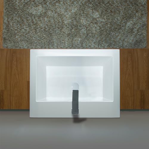 WOODBRIDGE 23-5/8 in. W x 19-5/8 in. D Wall Mounted Floating Vanity in Glossy White with Resin Composite Vanity Top in Glossy White WOODBRIDGE