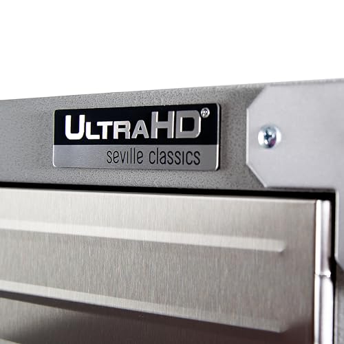 Seville Classics UltraHD Solid Steel Lockable Metal Storage Cabinet Locker Organizer w/Adjustable Shelves for Garage, Warehouse, Office, Classroom, Seville Classics