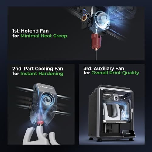 Creality K1C 3D Printer, 2024 New Version 3D Printers with 600mm/s Fast Printing Speed and Clog-Free Direct Extruder, Support 300℃ Printing and Carbon Fiber Filaments, Auto Leveling and AI Camera Creality