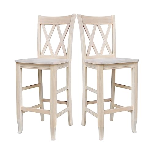 International Concepts 29-Inch Double X Stool, Unfinished IC International Concepts