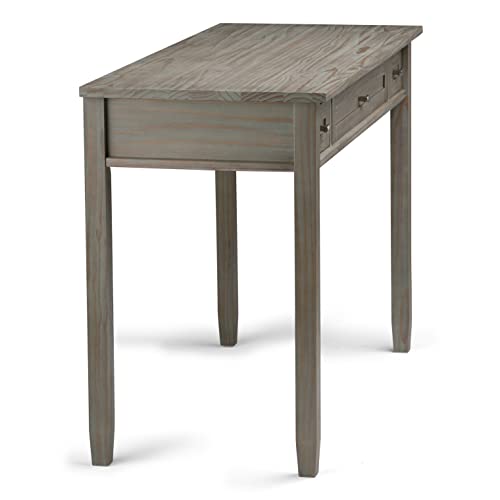 SIMPLIHOME Warm Shaker SOLID WOOD Rustic Modern 48 inch Wide Home Office Desk, Writing Table, Workstation, Study Table Furniture in Distressed Grey with 2 Drawers Simpli Home