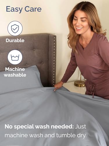 Extra Deep King Sheet Set - 6 Piece Breathable and Cooling Sheets - Hotel Luxury Bedding for Women, Men, Kids & Teens - Easy & Secure Fit - Soft, Wrinkle Free & Comfy - Extra Deep Pockets - Steel Blue CGK Unlimited