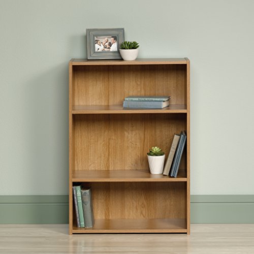 Sauder Beginnings 3 Bookcase/Book Shelf, L: 24.57" x W: 11.50" x H: 35.28, Highland Oak finish Sauder